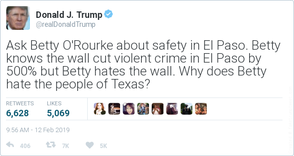 Trump crushes O'Rourke.